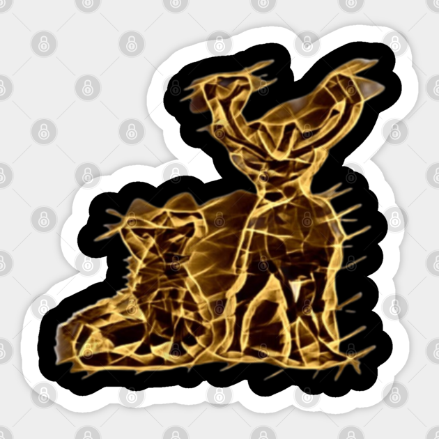Stag and vixen couple Swingers Sticker TeePublic